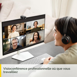 Jabra PanaCast 20 Caméra de Visioconférence 4K - Caméra Vidéo Personnelle Flexible Plug & Play - Webcam 4K Ultra-HD Alimentée pa