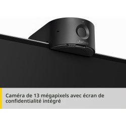 Jabra PanaCast 20 Caméra de Visioconférence 4K - Caméra Vidéo Personnelle Flexible Plug & Play - Webcam 4K Ultra-HD Alimentée pa