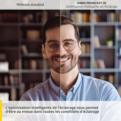 Jabra PanaCast 20 Caméra de Visioconférence 4K - Caméra Vidéo Personnelle Flexible Plug & Play - Webcam 4K Ultra-HD Alimentée pa