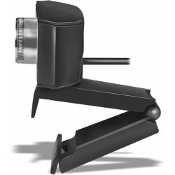 LogiLink UA0377 Webcam de conférence HD USB, Objectif Ultra Grand Angle 120°, Double Microphone avec réduction du Bruit, Mise au