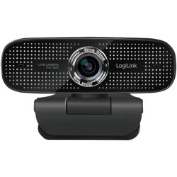 LogiLink UA0378 Webcam USB de conférence HD Objectif Grand Angle 100 ° Double Microphone avec réduction du Bruit avec Mise au Po