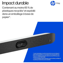 POLY Studio V12 - Barre vidéo USB avec caméra 20 MP et grand angle de 120 °, solution de conférence tout-en-un avec microphone e