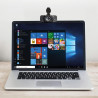PORT CONNECT WEBCAM FULL HD 1080P compatible Window & Mac connectique USB-A & USB-C Microphone Noir
