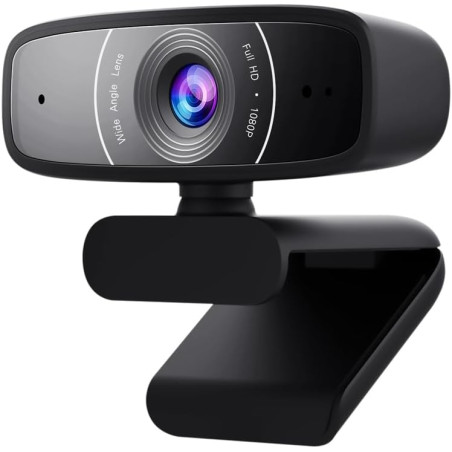 ASUS C3 - Caméra USB avec résolution de 1080p, 30 Images par Seconde et Microphone beamforming pour Une Meilleure qualité Audio-
