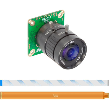 Arducam IMX477 Pi HQ Camera for Raspberry Pi 5, Comes with a 1/2.3” 6mm Focal Length CS Lens, Widely Compatible with Raspberry P