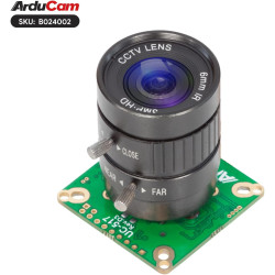 Arducam IMX477 Pi HQ Camera for Raspberry Pi 5, Comes with a 1/2.3” 6mm Focal Length CS Lens, Widely Compatible with Raspberry P
