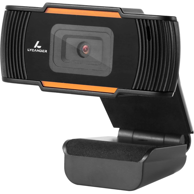 LYCANDER HD Webcam - avec Microphone Intégré, Câble USB, Hauteur Ajustable, Résolution 720p HD