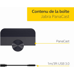 Jabra PanaCast Caméra de vidéoconférence panoramique 4K - Caméra pour conférence, solution vidéo flexible Plug-and-Play avec un 