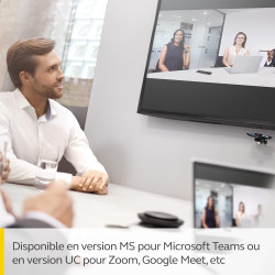 Jabra PanaCast Meet Anywhere, Kit de visioconférence - Vue panoramique 4K, Jabra Speak 750 - Certifié UC, Compatible avec MS Tea