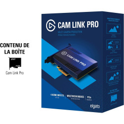 Corsair Elgato Cam Link Pro, carte d’acquisition interne à 4 entrées HDMI, streaming et enregistrement 1080p60 ou 4K30 pour visi