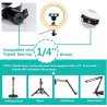 Anneau Lumineux pour Webcam Logitech C920, C922x, C930e, Brio 4K, C925e, C922, C930, C615 Trou de vis 6,35 mm - Lumière de 25,4 