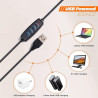 Anneau Lumineux pour Webcam Logitech C920, C922x, C930e, Brio 4K, C925e, C922, C930, C615 Trou de vis 6,35 mm - Lumière de 25,4 