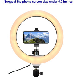 Anneau Lumineux pour Webcam Logitech C920, C922x, C930e, Brio 4K, C925e, C922, C930, C615 Trou de vis 6,35 mm - Lumière de 25,4 