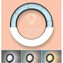 Anneau Lumineux pour Webcam Logitech C920, C922x, C930e, Brio 4K, C925e, C922, C930, C615 Trou de vis 6,35 mm - Lumière de 25,4 