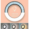 Anneau Lumineux pour Webcam Logitech C920, C922x, C930e, Brio 4K, C925e, C922, C930, C615 Trou de vis 6,35 mm - Lumière de 25,4 