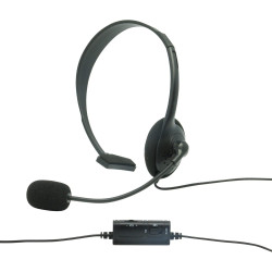 Konix Mythics Casque Gaming Filaire monaural PS-100 pour PS4 et PS5 - Microphone Anti-Bruit léger - Noir