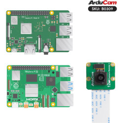 Arducam Module 3 pour caméra Raspberry Pi 12 MP IMX708 102 ° (H) Grand Angle Fixe Focus HDR Caméra pour Raspberry Pi 5, 4/4B, 3/