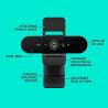 Logitech Brio Stream Webcam - Appel vidéo Ultra 4K HD, Correction Automatique de la lumière, Streaming, Noir