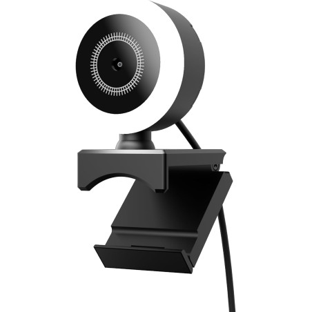 Mobility Lab - ML301310 – Webcam Filaire USB – Full HD, Pas de vis Universel intégré, Microphone intégré, Anneau LED réglable, P