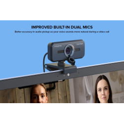 Creative live! cam sync 1080p v2 webcam usb grand angle avec fonction muet automatique et réduction du bruit pour les appels vid