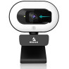 NexiGo StreamCam N930E, 1080P Webcam avec Anneau Lumineux et Couvercle de Privacité, Autofocus, Plug & Play, Caméra Web pour L'a