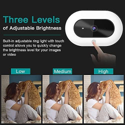 NexiGo StreamCam N930E, 1080P Webcam avec Anneau Lumineux et Couvercle de Privacité, Autofocus, Plug & Play, Caméra Web pour L'a