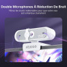 NexiGo N660P Pro Webcam 4K avec Lentille sans Distorsion, 1080P 60 FPS Autofocus, 3DNR, Micros Réduction Bruit Et Cache Confiden
