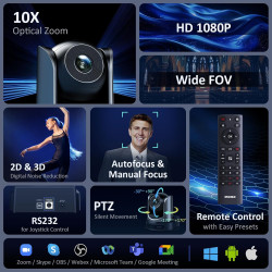 NexiGo Webcam PTZ P610