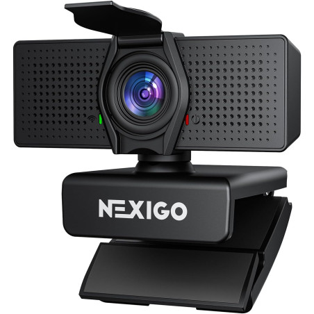 NexiGo N60 Pro Webcam 4K pour PC : capteur Sony 4K UHD, autofocus, 1080p 60 fps, Micro antibruit, Cache Vie privée, Objectif san