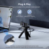 NexiGo N60 Pro Webcam 4K pour PC : capteur Sony 4K UHD, autofocus, 1080p 60 fps, Micro antibruit, Cache Vie privée, Objectif san