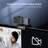 NexiGo N60 Pro Webcam 4K pour PC : capteur Sony 4K UHD, autofocus, 1080p 60 fps, Micro antibruit, Cache Vie privée, Objectif san