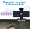 NexiGo N60 1080P Webcam, Full HD avec Microphone, Champ de Vision Ajustable, Zoom, Logiciel de contrôle et de Protection de la V