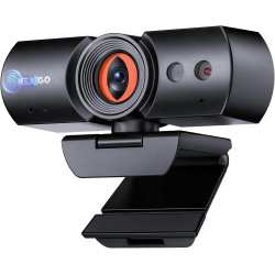 NexiGo HelloCam Pro, Webcam avec Windows Hello, Autofocus 1080P 60FPS, Véritable Confidentialité, Obturateur Électronique Automa