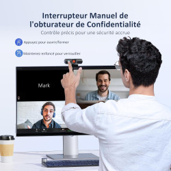NexiGo HelloCam Pro, Webcam avec Windows Hello, Autofocus 1080P 60FPS, Véritable Confidentialité, Obturateur Électronique Automa