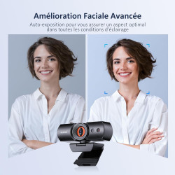 NexiGo HelloCam Pro, Webcam avec Windows Hello, Autofocus 1080P 60FPS, Véritable Confidentialité, Obturateur Électronique Automa