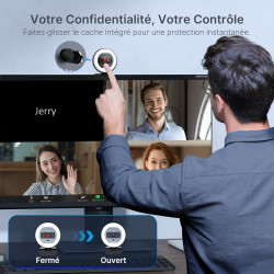 NexiGo N930E Pro, Webcam 4K avec Anneau Lumineux, autofocus PDAF, 1080P@60FPS, Doubles Microphones à réduction de Bruit, obturat