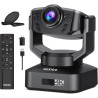 NexiGo N990 4K PTZ Zoomable Webcam, Système de Caméra de Vidéoconférence avec Zoom Numérique 5X, Préréglage de Position, Double 