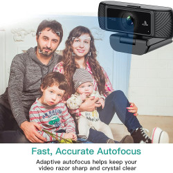 NexiGo 2021 AutoFocus 1080P Webcam with Microphone and Privacy Cover, Business Streaming USB Web Camera, Plug and Play, for Onli