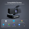 NexiGo N60 Pro (Gen 2) Webcam 1080P avec objectif sans distorsion, câble de données USB 3.0 vers Type-C, microphone à réduction 
