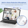 NexiGo Webcam N660P (Gen 2) 1080p 60 fps avec contrôle logiciel, double microphone et housse, autofocus, caméra Web HD USB pour 