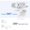 NexiGo Webcam N660P (Gen 2) 1080p 60 fps avec contrôle logiciel, double microphone et housse, autofocus, caméra Web HD USB pour 