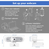 NexiGo Webcam N660P (Gen 2) 1080p 60 fps avec contrôle logiciel, double microphone et housse, autofocus, caméra Web HD USB pour 