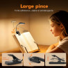 GRIFEMA Lampe de Lecture à Pince, 10 LED, USB C, Tête Orientable à 180° | 3 Températures de Couleur, Intensité Réglable de 10 à 