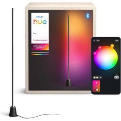 Philips hue play lampadaire, barre led rgbwwic, 122 cm, blanc ambiance, dégradés multicolores, connectée, alexa, google home, ap