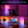 Philips hue play lampadaire, barre led rgbwwic, 122 cm, blanc ambiance, dégradés multicolores, connectée, alexa, google home, ap