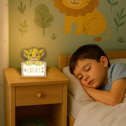 WONDEE Disney Lampe Veilleuse Simba Roi Lion Bébé et Enfant Personnalisée [Comprend Kit de Lettres et Dessins] - Disney Roi Lion