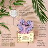 WONDEE Veilleuse Lampe Angel Stitch Personnalisable à la Maison en Famille [Comprend Kit de Lettres et Dessins], Disney Veilleus