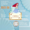 WONDEE Disney Lampe Ariel La Petite Sirène Personnalisable avec Lettres et Dessins, Veilleuse La Petite Sirène Bébé et Enfant Pe