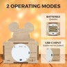 WONDEE Disney Lampe Mickey Mouse Personnalisable avec Nom et Dessins, Veilleuse Mickey Bébé et Enfant Personnalisée - Deco Chamb