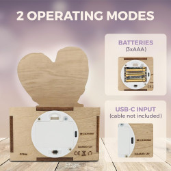 WONDEE Disney Lampe Minnie Mouse Personnalisable avec Nom et Dessins, Veilleuse Minnie Bébé et Enfant Personnalisée - Deco Chamb